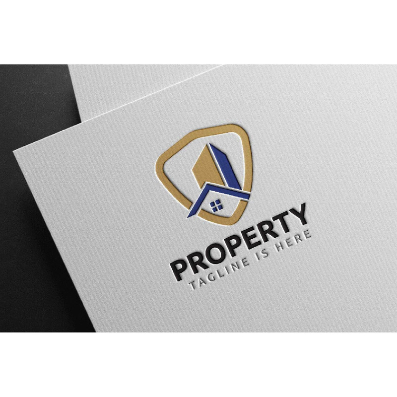 Шаблон логотипа Home House Residence Property Building Invest Business Shield Protection - Features Image 1