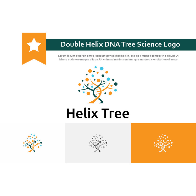 Double Hélice ADN Arbre Biologie Science Recherche Logo - Caractéristiques de l’image 1