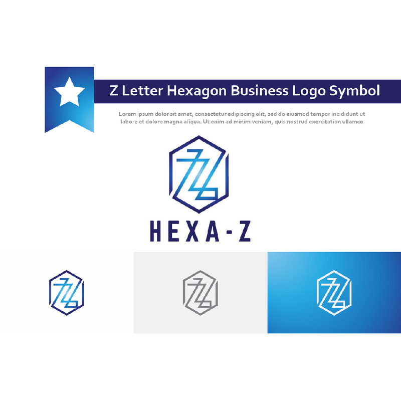 Z Lettre Hexagone Business Moderne Monoline Logo Symbole - Caractéristiques de l’image 1