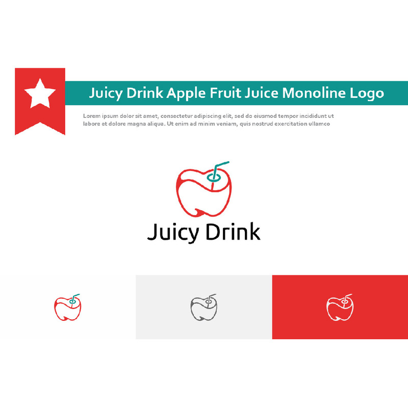 Juicy Drink Suco de Frutas Maçã Monoline Logo - Features Image 1