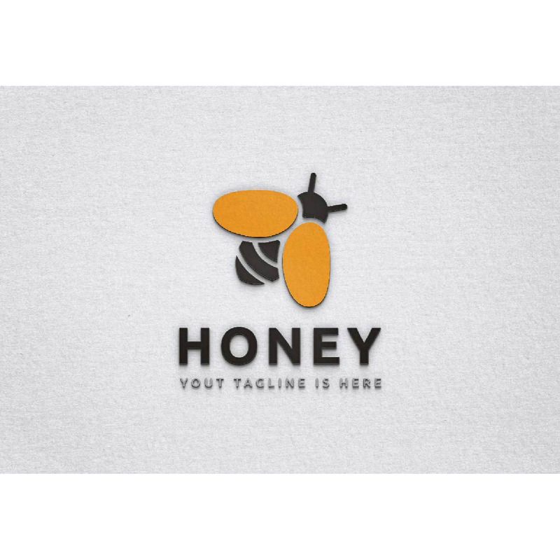 Sweet Honey Bee Insect Nature Animal Flying Wings Logo Template - Features Image 1