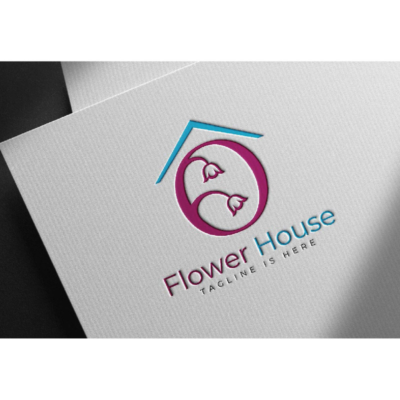 Modèle de logo de construction de maison de fleuriste floral de fleuriste ... - Caractéristiques de l’image 1