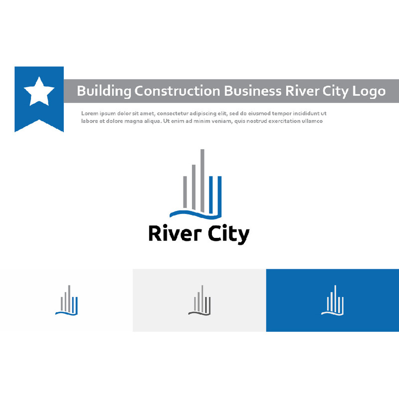 Gebouw Bouw Kantoor Bedrijf River City Logo - Functieafbeelding 1