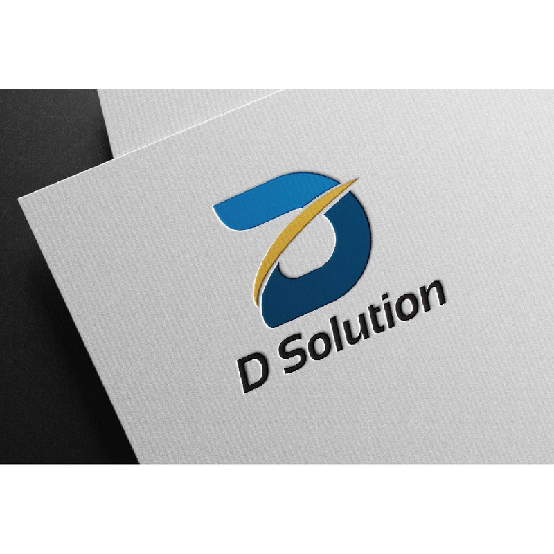 Modello di logo astratto per società di soluzioni per l'alfabeto con la lettera D - Caratteristiche Immagine 1