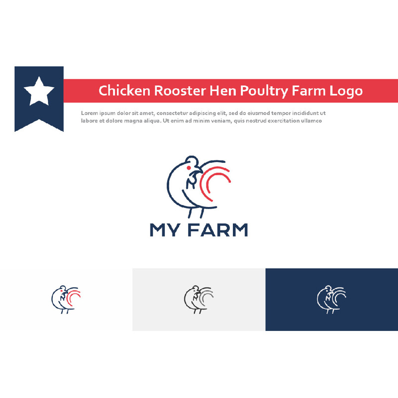 Chicken Rooster Hen Poultry Animal Farm Logo - Features Image 1
