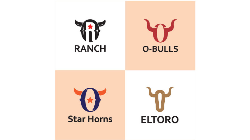 Pacchetto logo con testa di toro visivamente forte - Caratteristiche Immagine 1