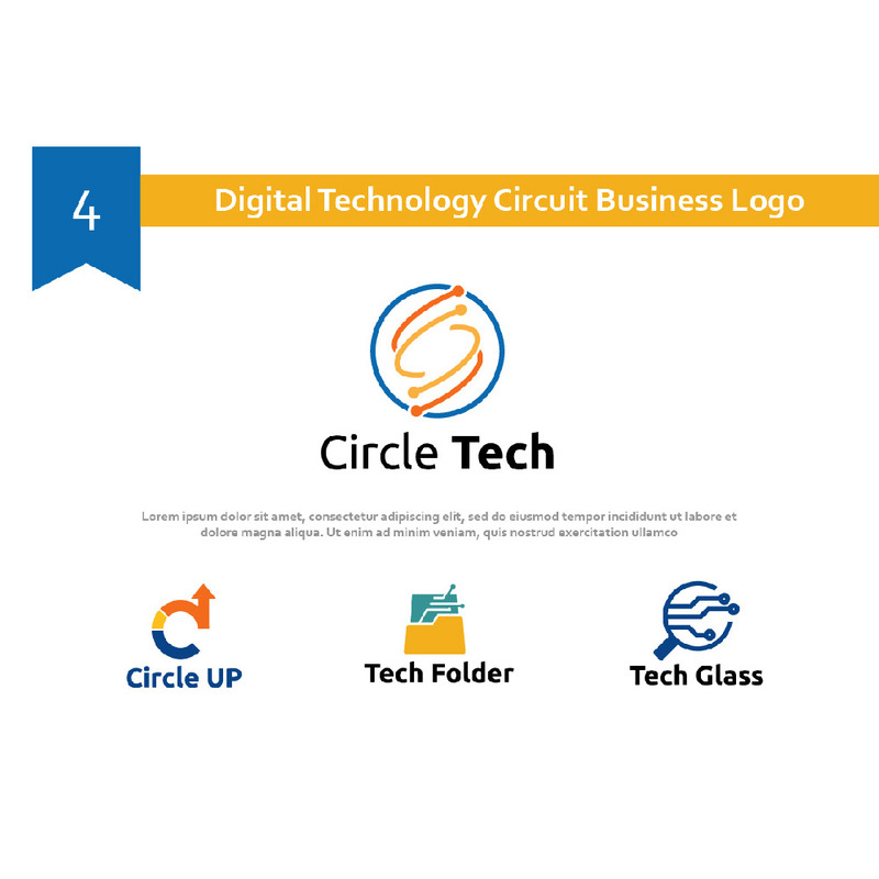 4 Digital Technology Circuit Business Logo - Features Image 1