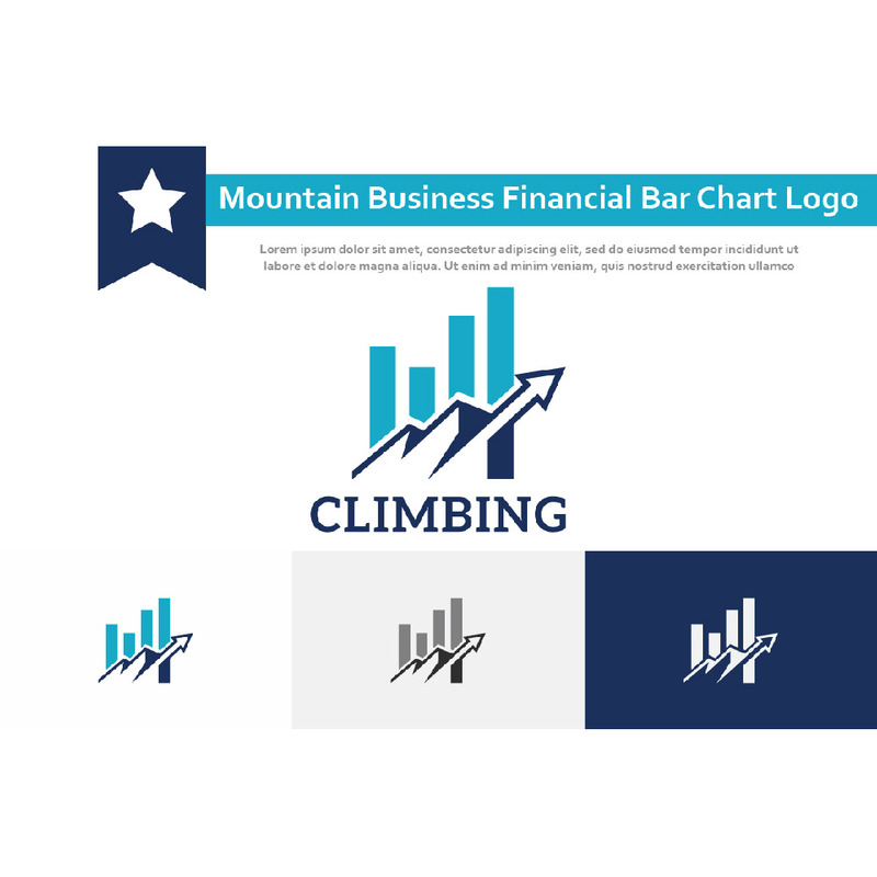Alpinisme Investir Business Financial Bar Chart Logo - Caractéristiques de l’image 1