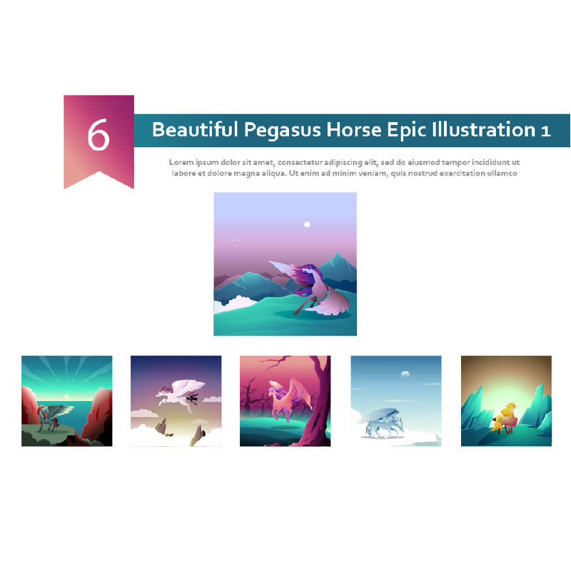 6 Illustrazione epica del bellissimo cavallo Pegasus 1 - Caratteristiche Immagine 1