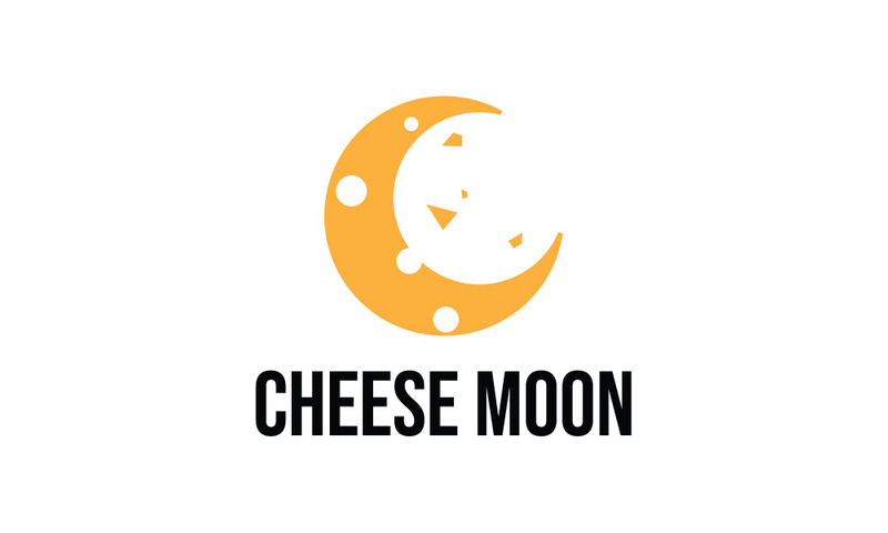 Moon Made of Cheese Logo Fun Food Space Concept - Features Image 1