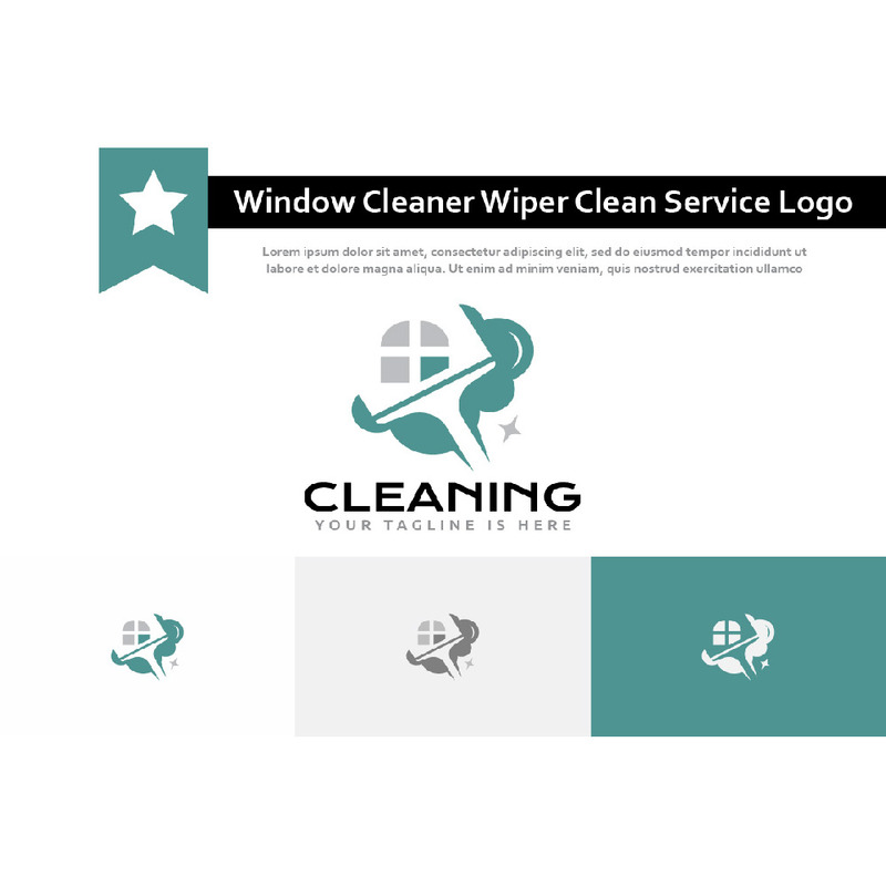 Makellos Haus Fensterputzer Wischer sauber Service Logo Vorlage - Eigenschaften Bild 1