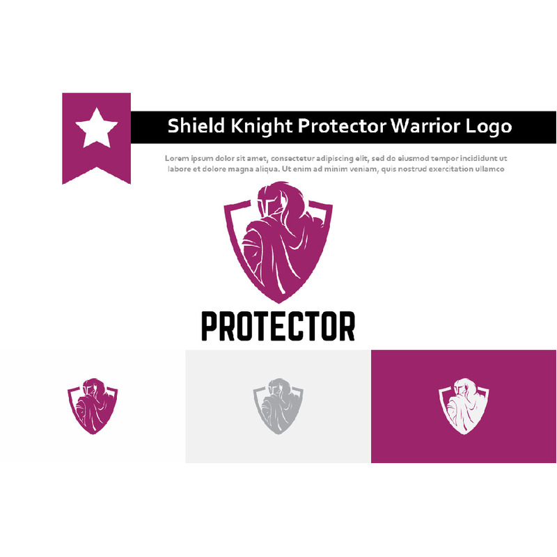 Shield Knight Protector Soldier Warrior Armour Emblem Logo - Features Image 1