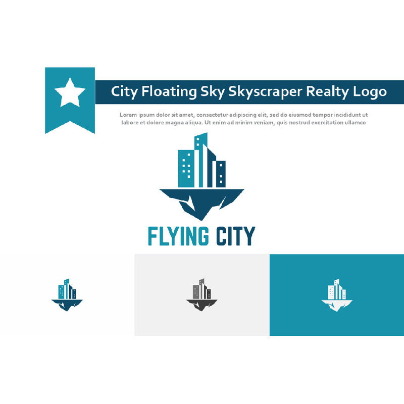 Flying City Floating Sky High Grattacielo Realty Logo - Caratteristiche Immagine 1