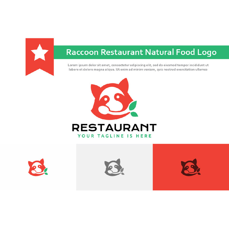 Logo del pasto del capretto dell'alimento naturale del ristorante di procione - Caratteristiche Immagine 1