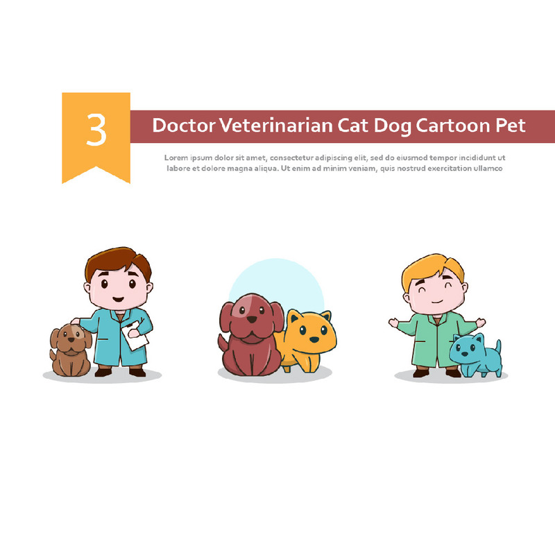 3 Doktor Veterinär Katt Hund Tecknad Husdjur - Features Image 1