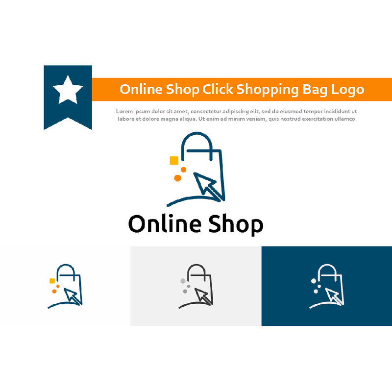 Online Shop Click Shopping Bag Simple Logo - Features Image 1