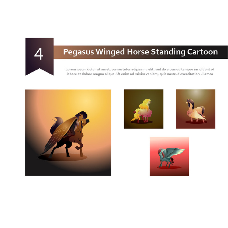 4 крылатых коня Пегаса, стоящих на карикатуре - Features Image 1
