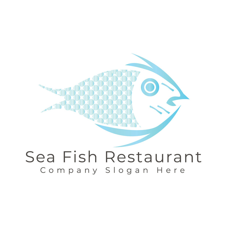 Modello di logo del ristorante di pesce di mare - Caratteristiche Immagine 3