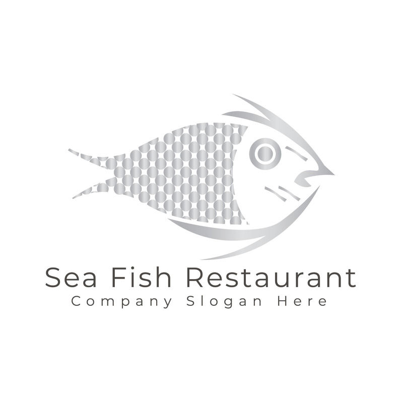 Modello di logo del ristorante di pesce di mare - Caratteristiche Immagine 4