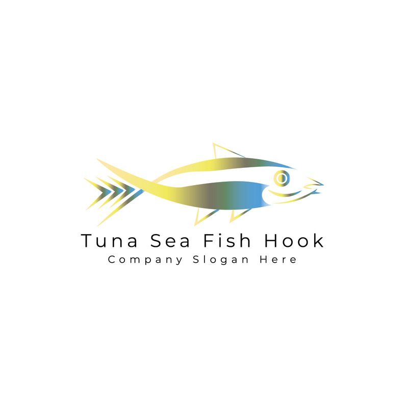 Tonfisk Sea Fish Hook logotyp mall - Features Image 1