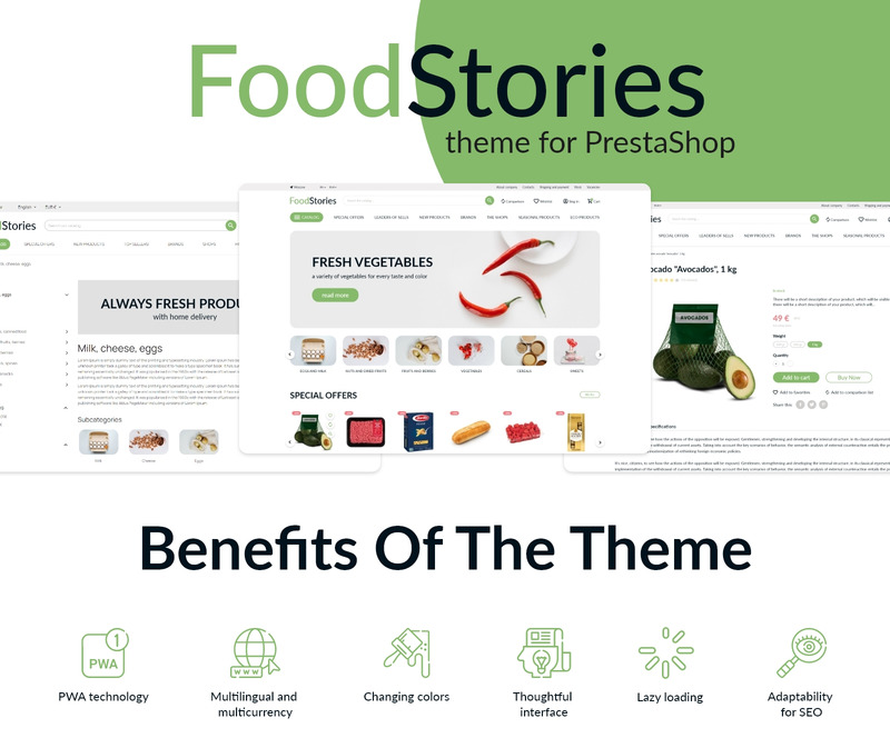 FoodStories - Theme for Food Stores and Restaurants on CMS PrestaShop - Features Image 1