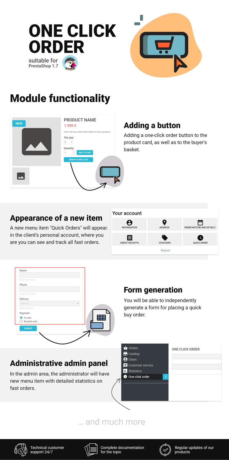 One Click Order - Module for CMS PrestaShop - Features Image 1