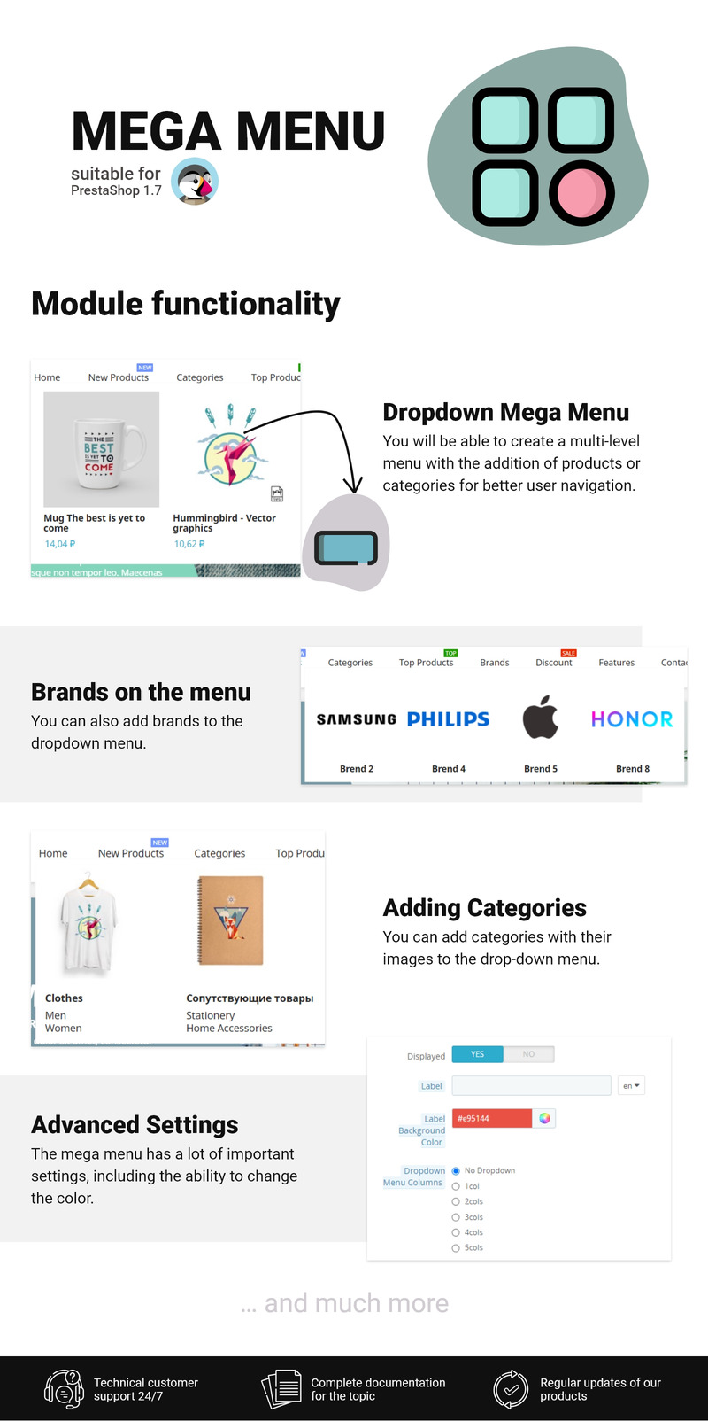 Mega Menu - Module for CMS PrestaShop - Features Image 1