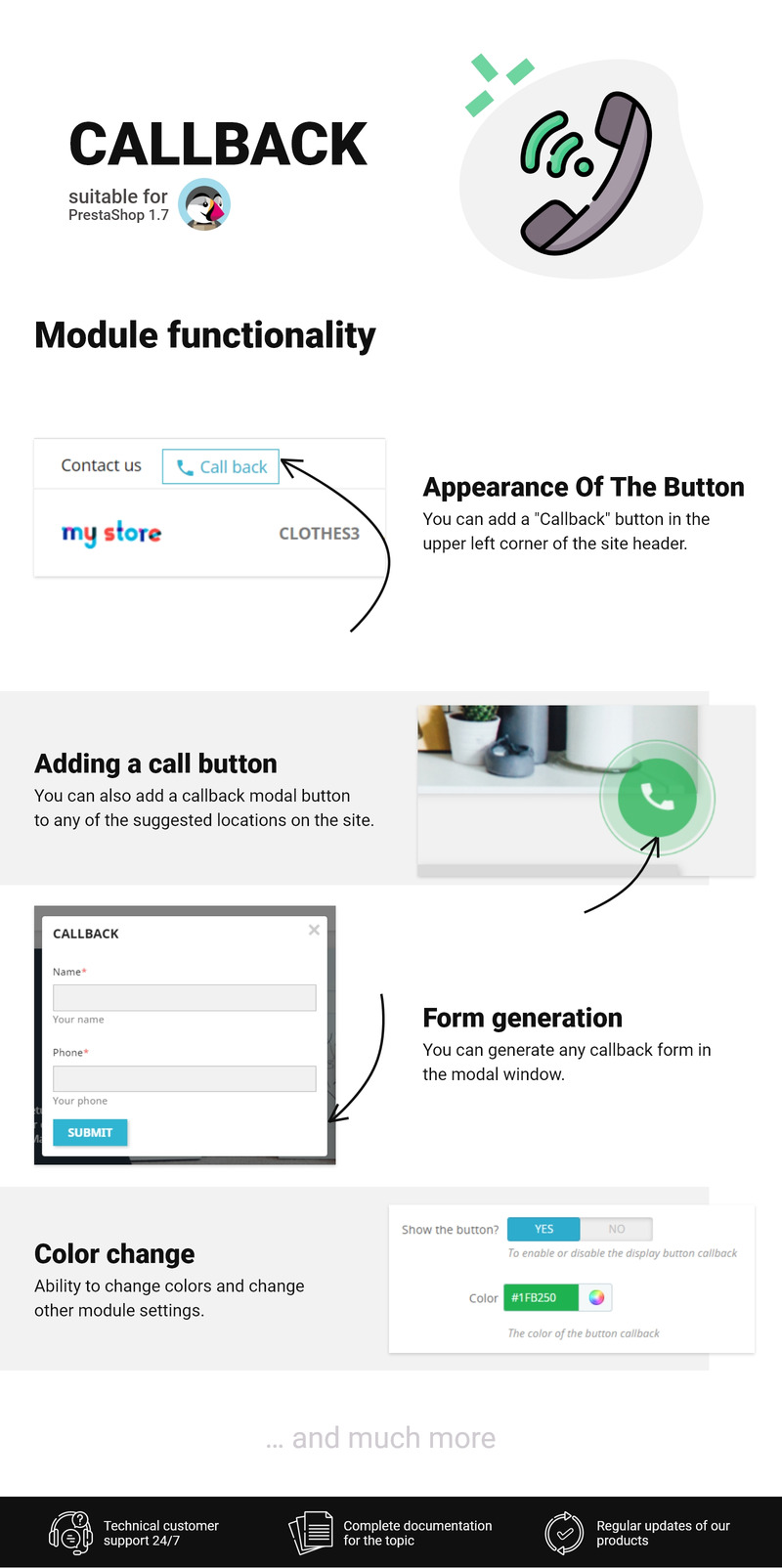 Callback - Module for CMS PrestaShop - Features Image 1