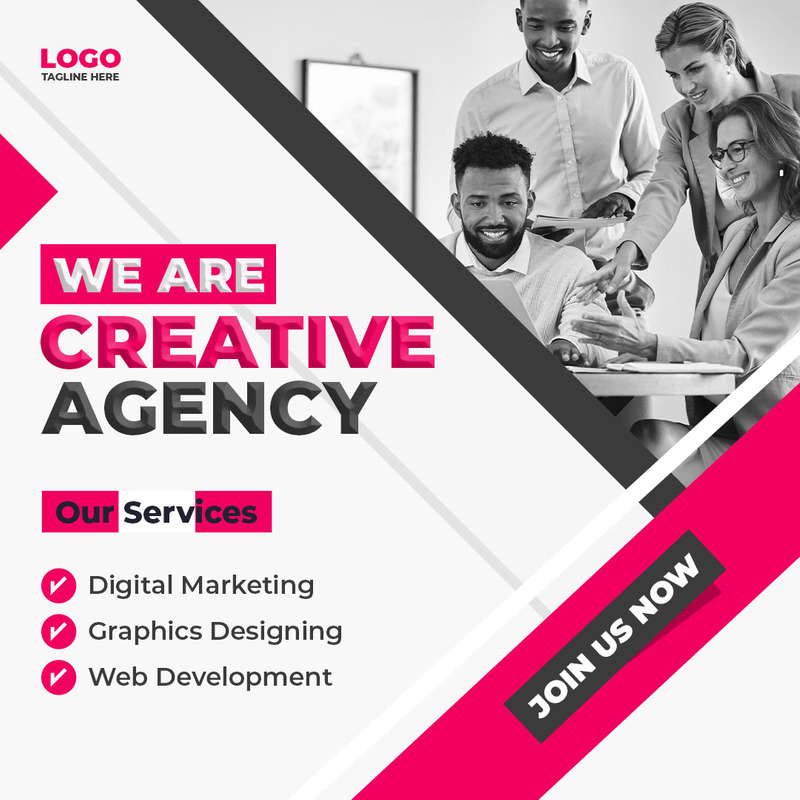 Pink And White Creative Agency Social Media Post - Features Image 1
