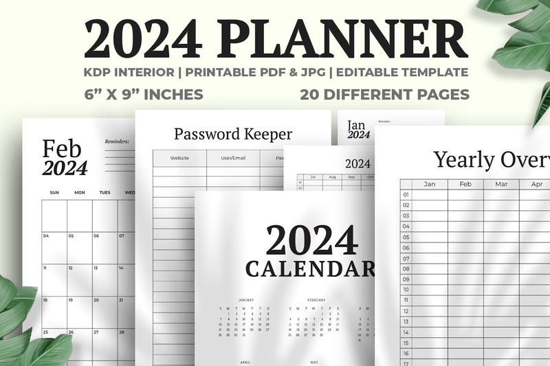 2024 Planner Kdp Interior Editable Template - Features Image 1