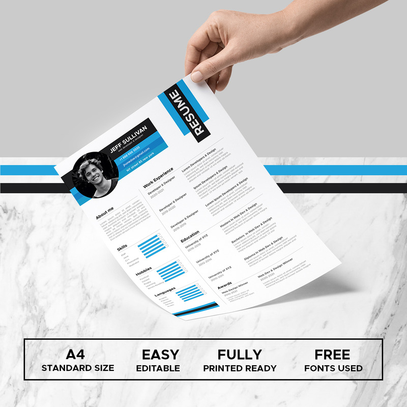 Jeff - Clean CV Resume Template - Features Image 2