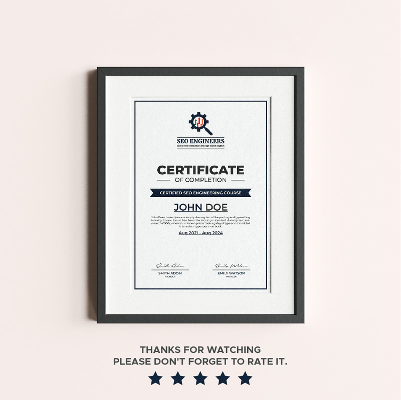Fully professional Minimalist Corporate & Modern Certificate Template - Features Image 6
