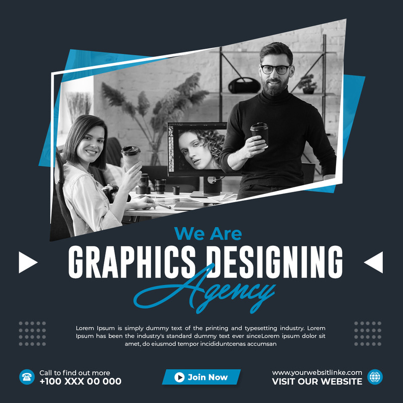 Postagem de mídia social da agência de design gráfico - Features Image 1