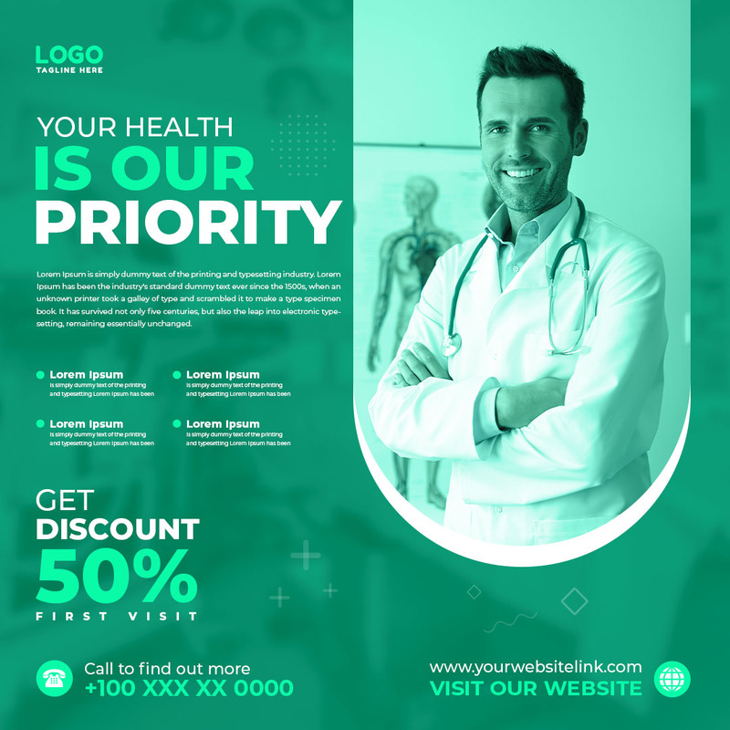 Medical Health Clinic Social Media Post - Features Image 1