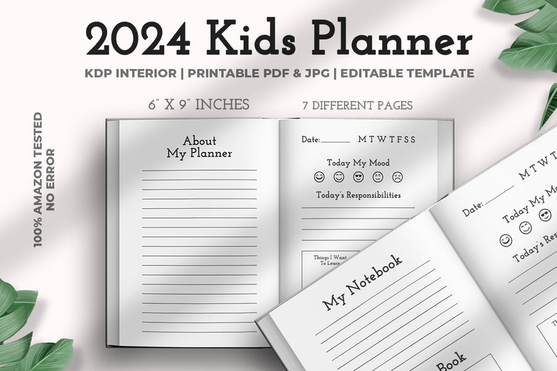 2024 Kids Planner Kdp Interior #344043 - TemplateMonster