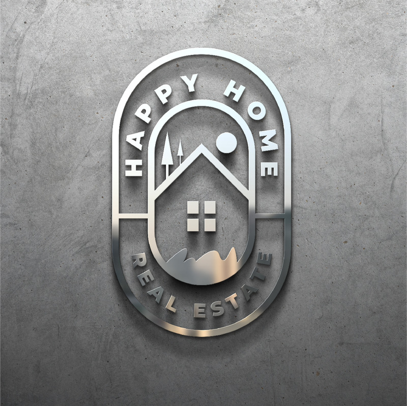 Happy Home Real Estate Logo Template TemplateMonster
