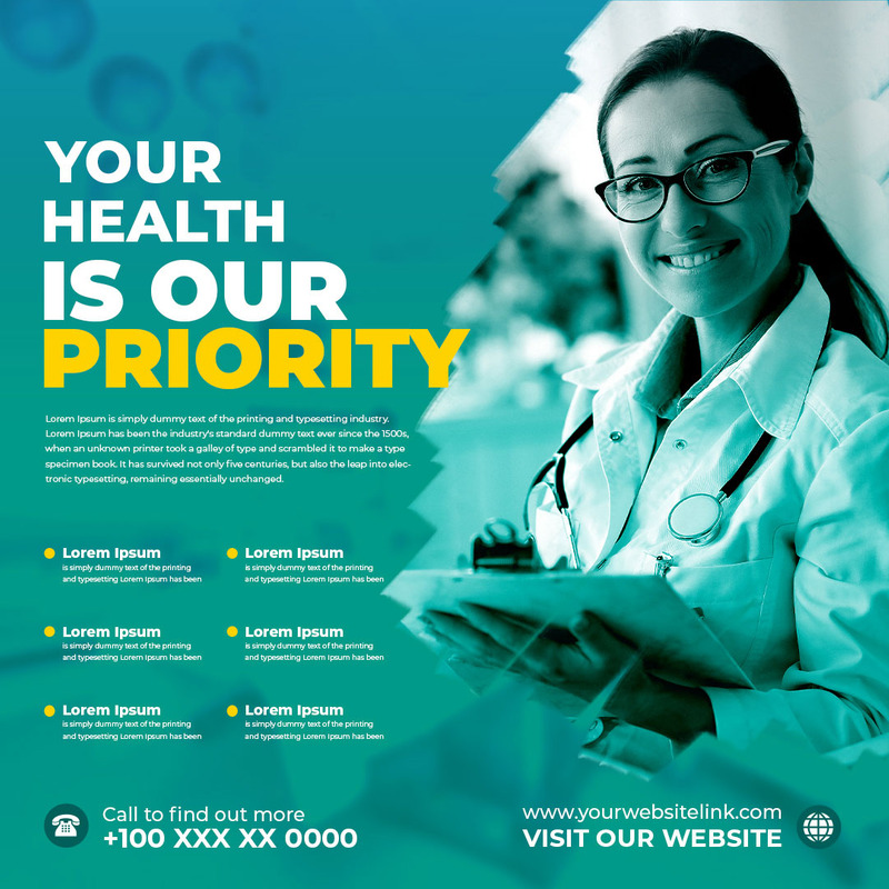Banner post sui social media per la salute medica - Caratteristiche Immagine 1
