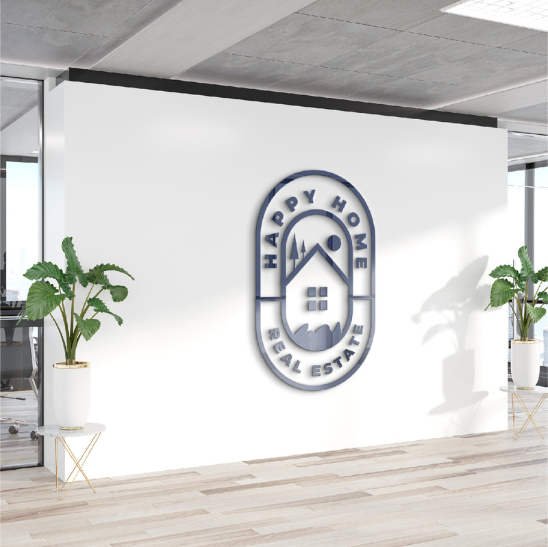 Happy Home Real Estate Logo Template TemplateMonster