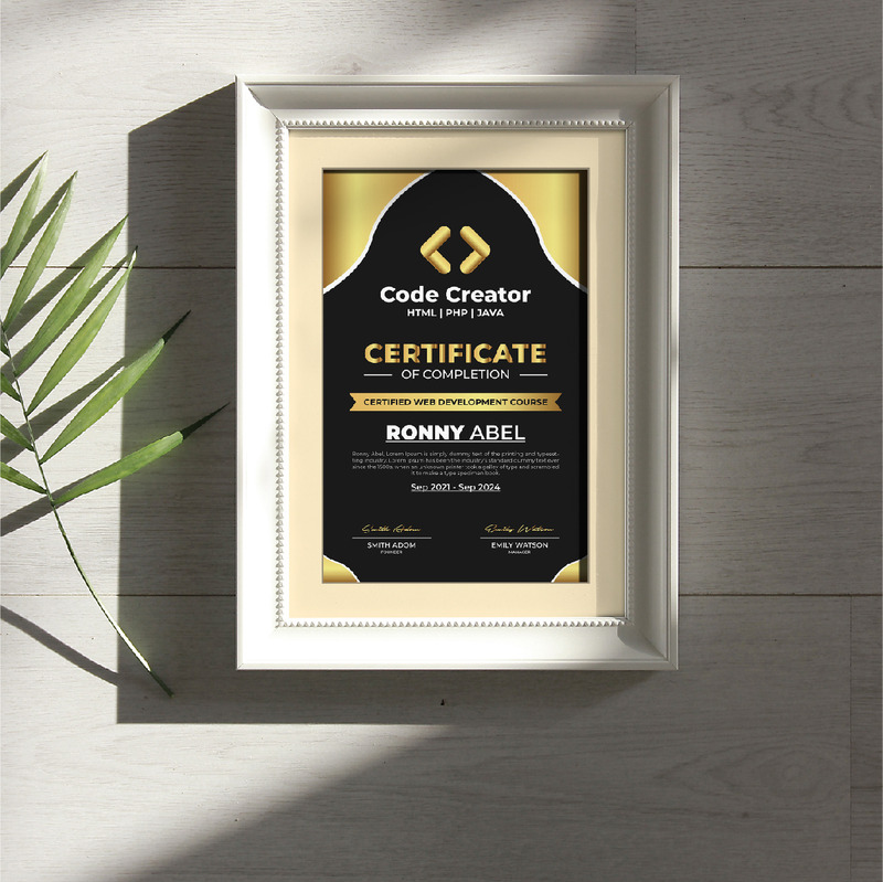 Fullt professionell guld svart företags- och modernt certifikatmall Vol.: 01 - Features Image 4