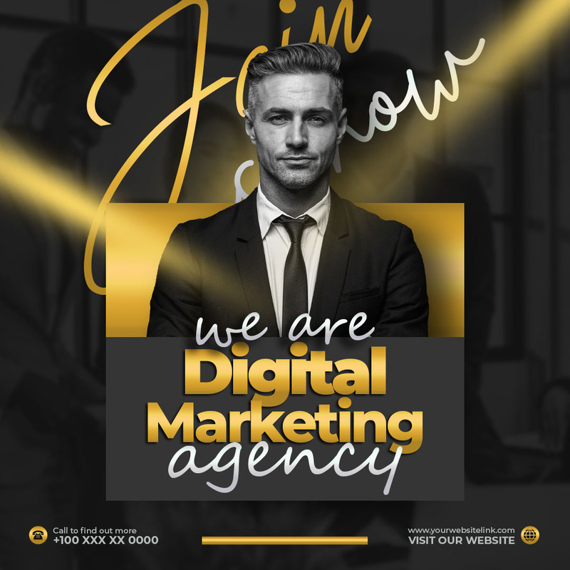 Gold And Black Digital Marketing Agency Social Media Post - Features Image 1