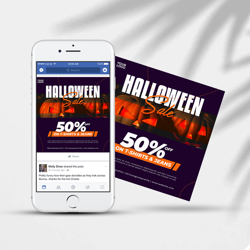 Halloween Social Media Post Template - Features Image 1