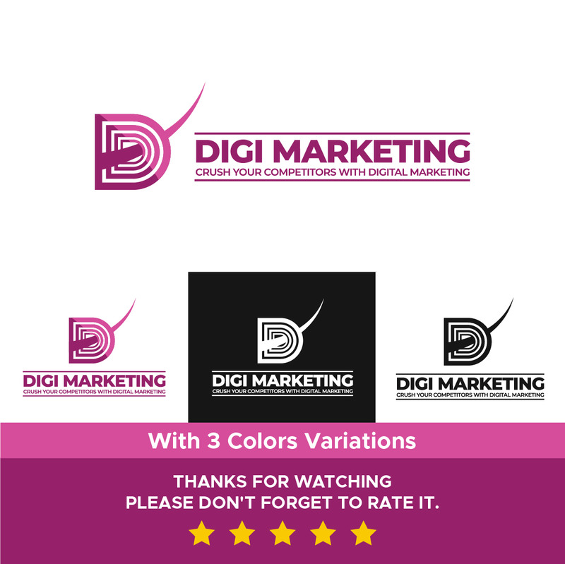 Modelo de logotipo de marketing digital | Perfeito para marketing digital e uso pessoal - Features Image 12
