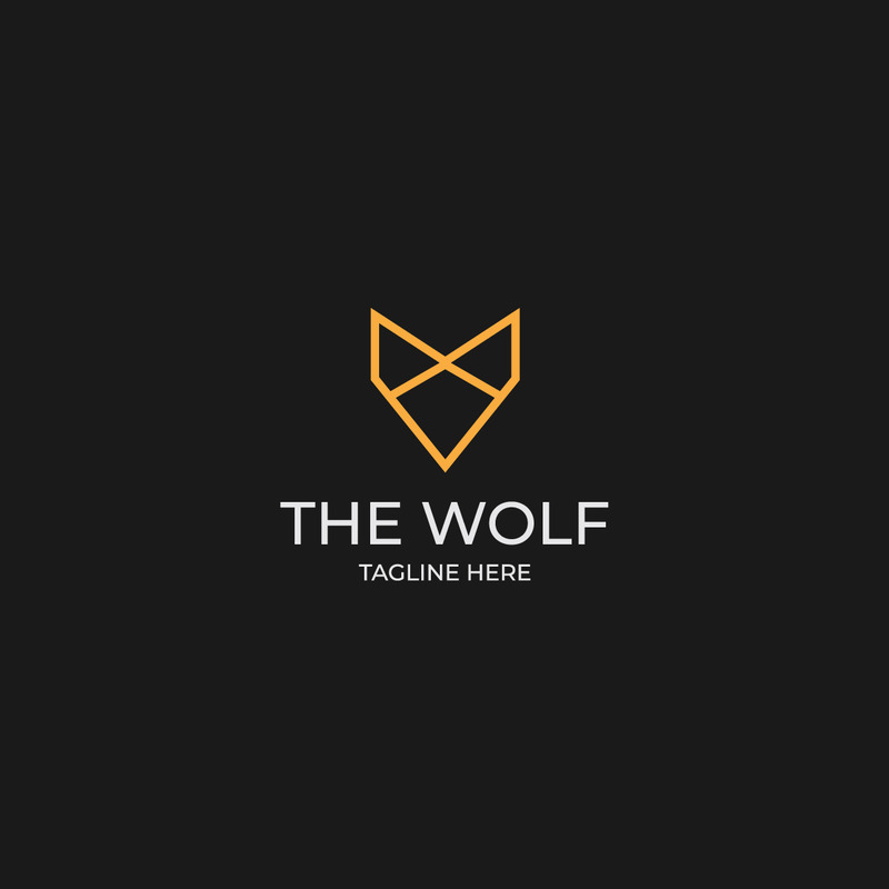 Modello di logo minimalista lupo - Caratteristiche Immagine 1