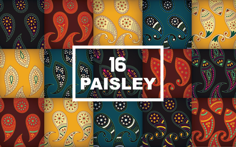 Disegno del modello senza cuciture di sublimazione di Paisley - Caratteristiche Immagine 1