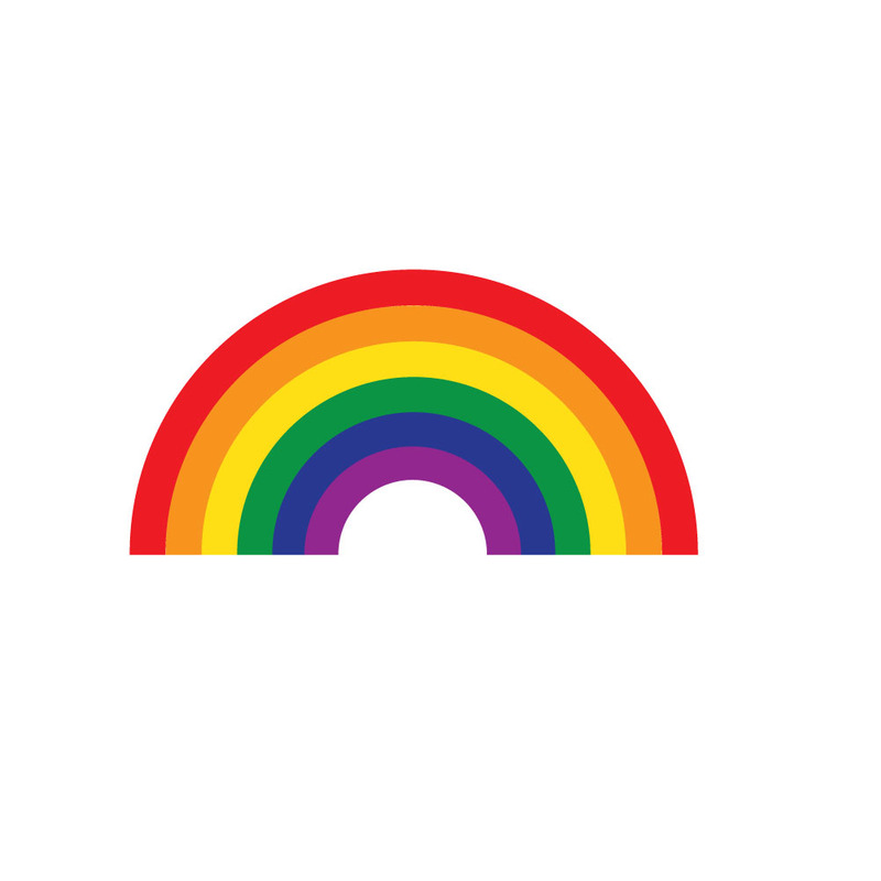 Icona vettoriale del logo arcobaleno vibrante - Design del simbolo colorato - Caratteristiche Immagine 1
