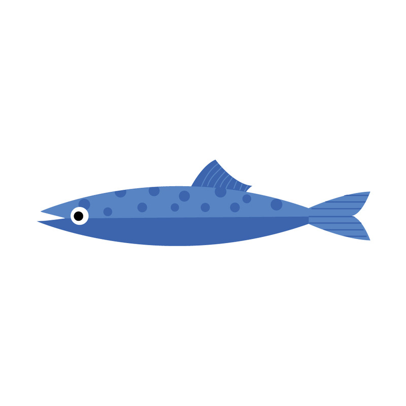 Sardine icon cartoon. Fish seafood. - Features Image 1