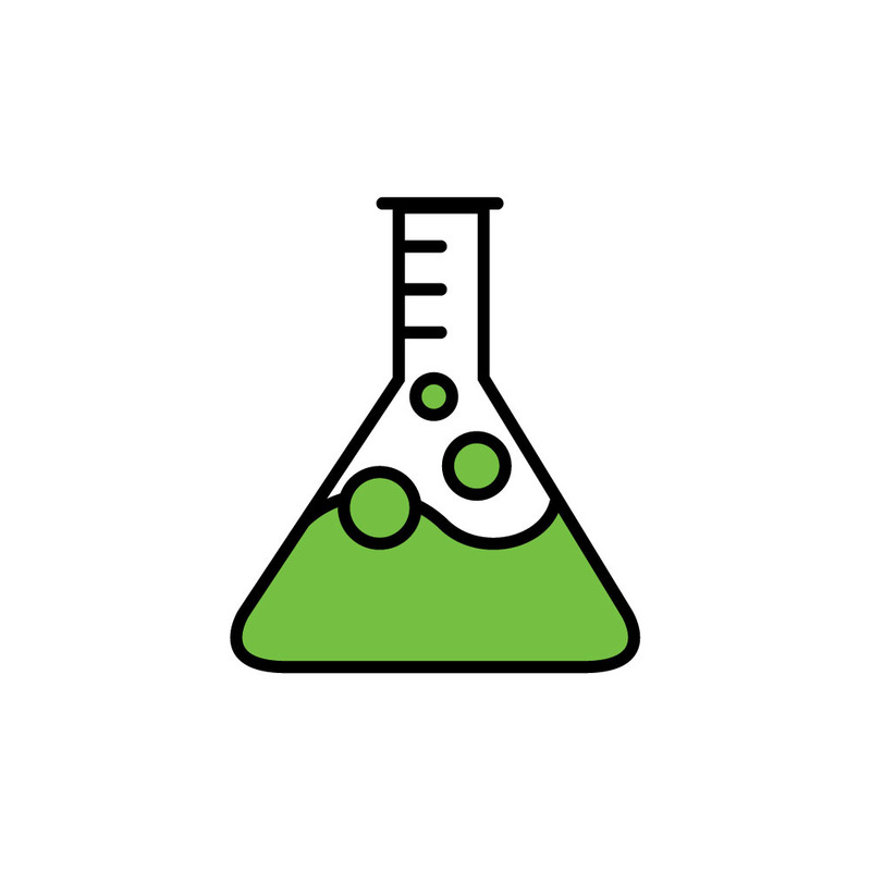 Современный векторный значок Зелёная колба Эрленмейера для лабораторной науки - Features Image 1