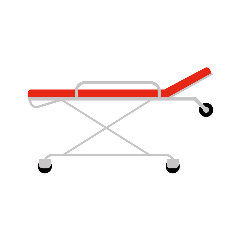 Symbol für Krankentrage. Medizinische Krankentrage für Patienten im Krankenhaus. - Eigenschaften Bild 1