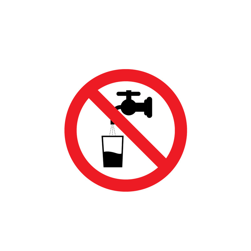 Prohibition Sign No Drinking Tap Water Safety Symbol Vector - Features Image 1