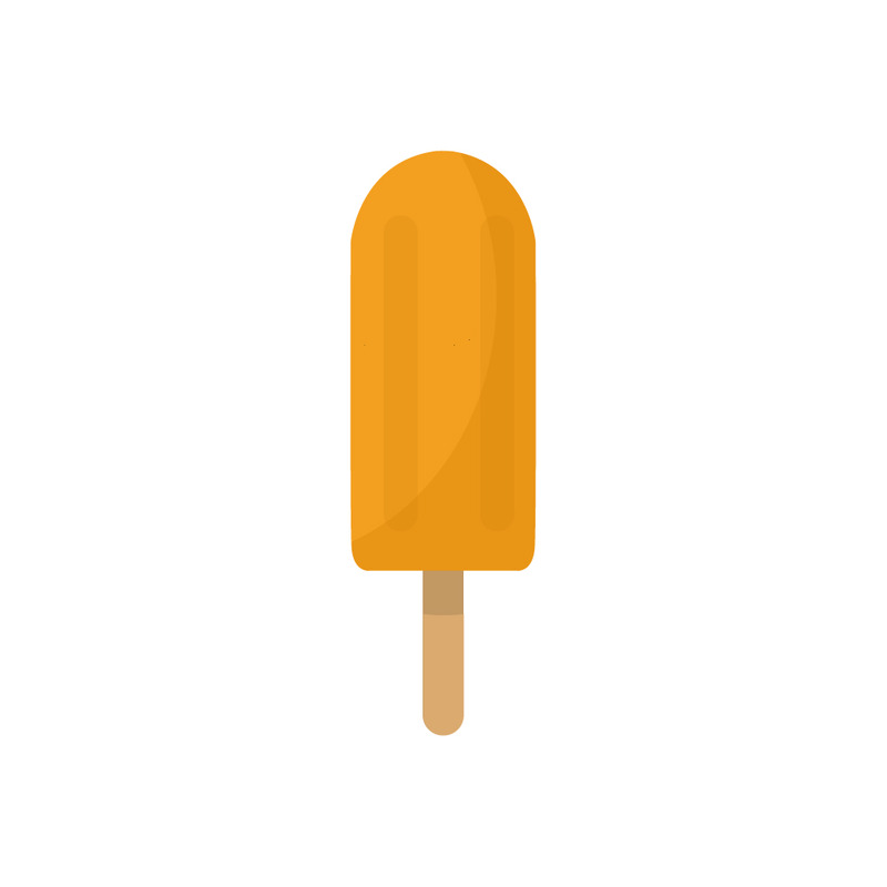 Delicious Refreshing Orange Popsicle on Wooden Stick - Features Image 1